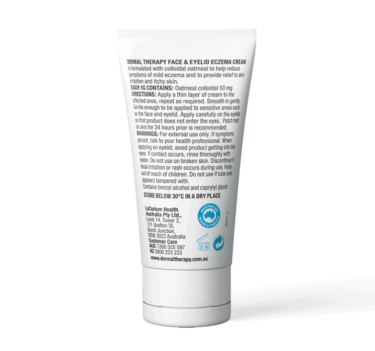 Face and eyelid eczema cream Eczema cream for face Dermal Therapy