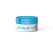 Front view of Dermal Therapy Lip Balm Original tub with blue lid and white container
