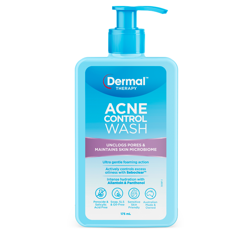 Dermal Therapy Acne control wash front of bottle