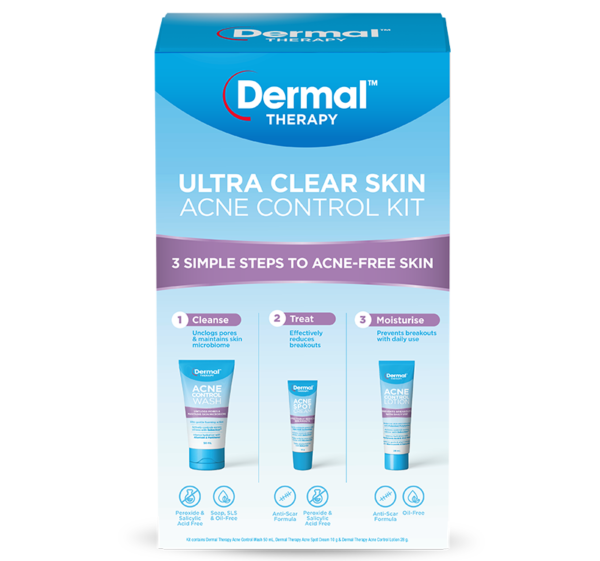 Acne Control Kit Over the counter acne treatment Dermal Therapy
