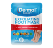 Front view of Exfoliating Foot Mask packaging, an easy-to-use option for the effective removal of hardened skin, now with an additional mask.