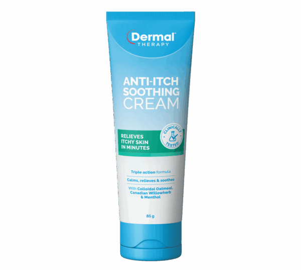 Front View Of the Dermal Therapy Anti-Itch Soothing Cream Tube