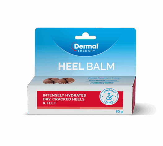 Front view of Dermal Therapy Heel Balm Packaging