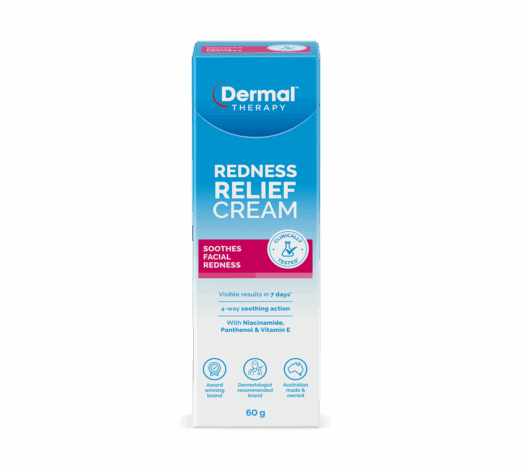 Image of the Front View of the Dermal Therapy Redness Relief Cream Packaging