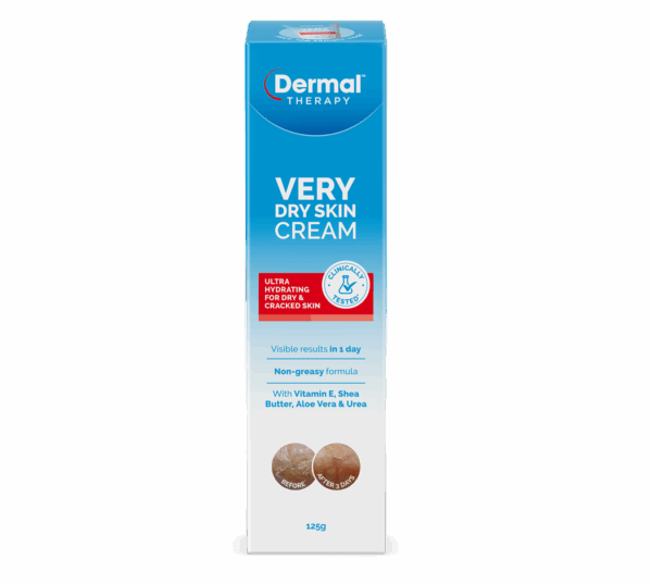 Image of the Front View of Dermal Therapy Very Dry Skin Cream 125g Packaging