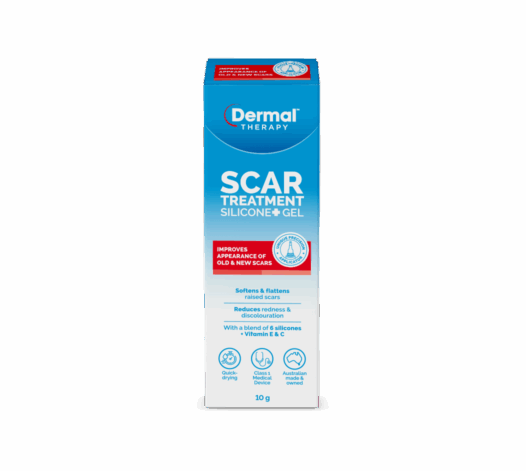 Dermal Therapy Scar Treatment Silicone+ Gel 10g - Front View Of Packaging