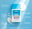 Dermal Therapy Oil-Free Face Sunscreen SPF50+ bottle displayed with sunscreen texture and feature callouts on a blue background